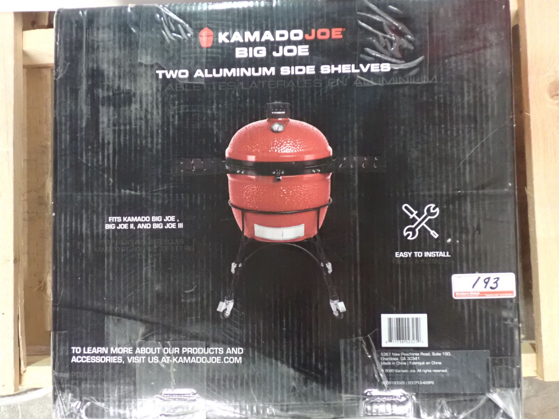 SET - KAMADO JOE TWO ALUMINUM SIDE SHELVES FOR BIG JOE, BIG JOE II & BIG JOE III (RETAIL $259.99