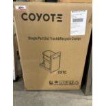 COYOTE SINGLE PULL OUT TRASH & RECYCLE CENTER (RETAIL $949.99)