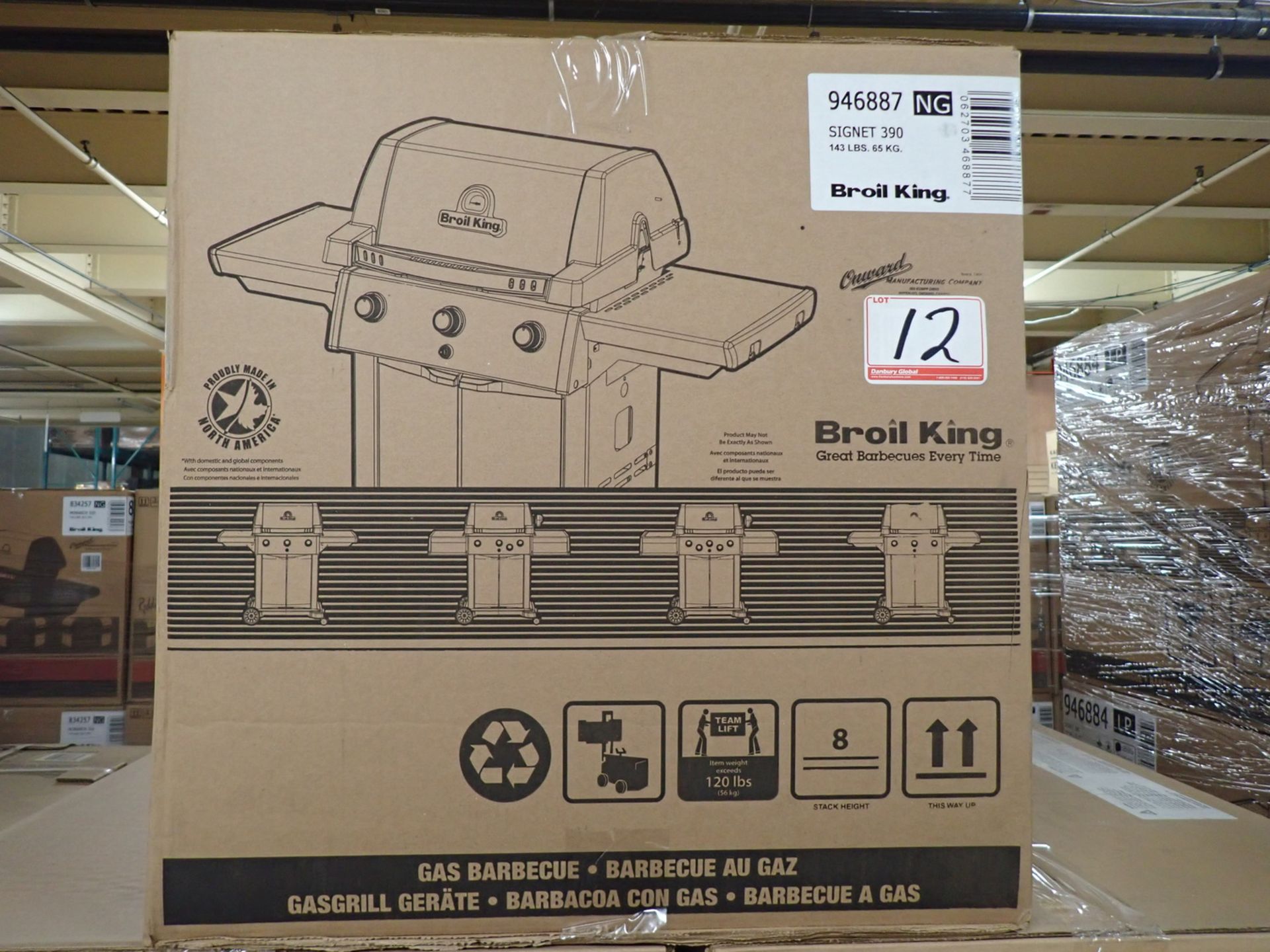 BROIL KING SIGNET 390 3-BURNER NATURAL GAS BBQ W/ SIDE & ROTISSERIE BURNERS (NEW IN BOX) (MSRP $