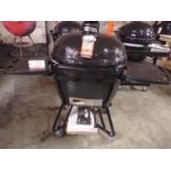 PRIMO PGCXLH OVAL X-LARGE CERAMIC EGG CHARCOAL GRILL & SMOKER C/W HEAVY DUTY PORTABLE STAND (MSRP $