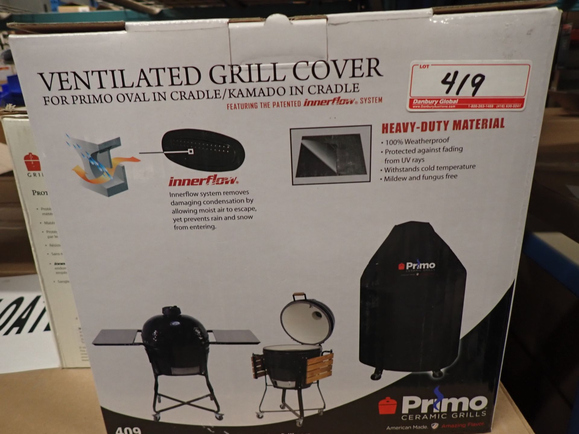 UNITS - PRIMO VENTILATED GRILL COVER FOR OVAL OR KAMADO IN CRADLE (RETAIL $187.99 EA)