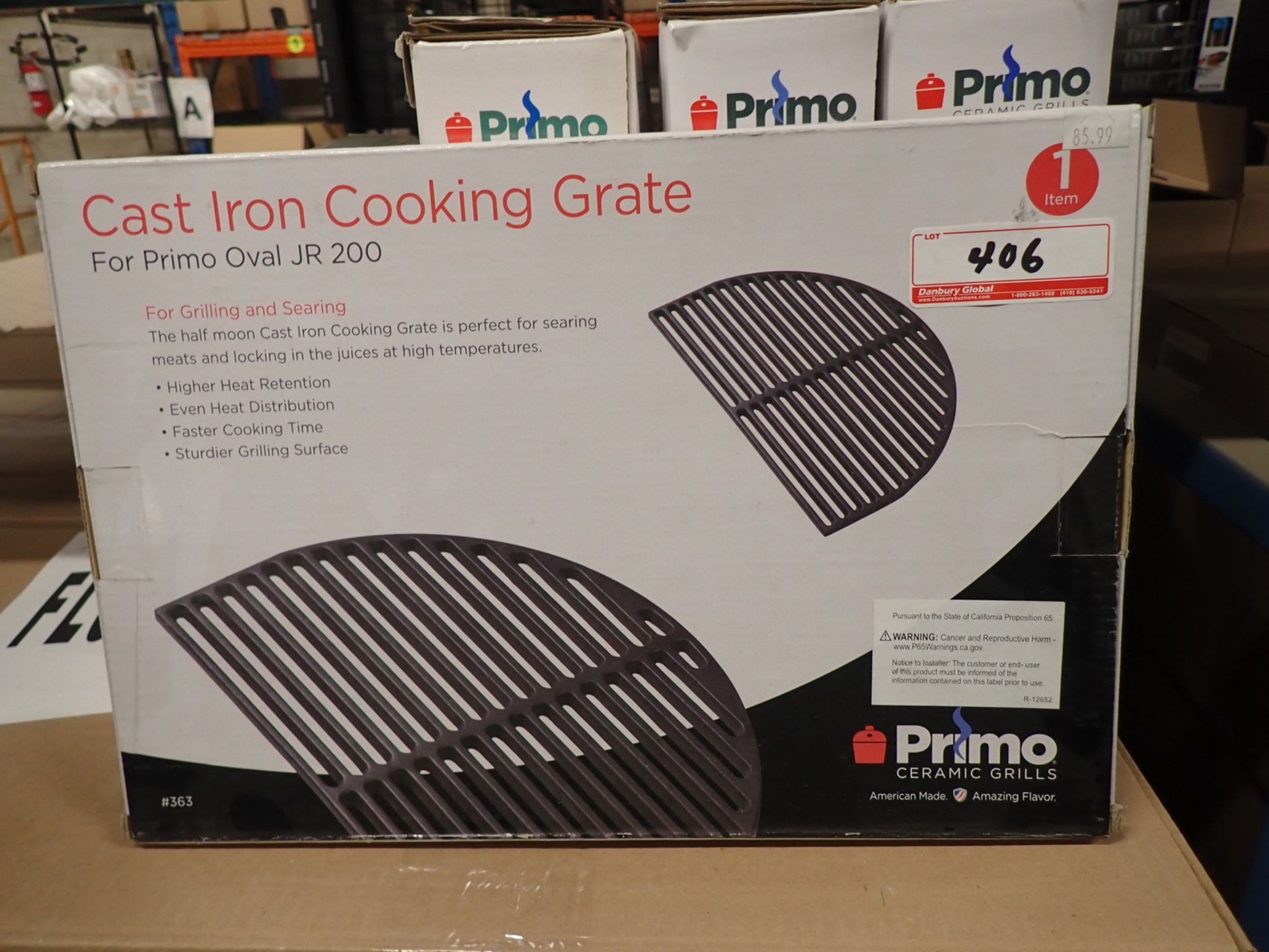 UNITS - PRIMO CAST IRON COOKING GRATE FOR OVAL JR 200 (RETAIL $85.99 EA)