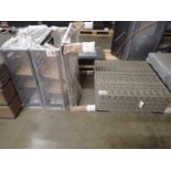 LOT - ARD ALUMINUM OUTDOOR OTTOMANS - (2) 31.5" X 31.5" X 10.5" / (1) 34" X 34" X 11.5" / (1) 34.