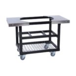 LOT - PRIMO STEEL CART & S/S SIDE SHELVES FOR OVAL LG 300 AND XL 400 (RETAIL $1,139.99)