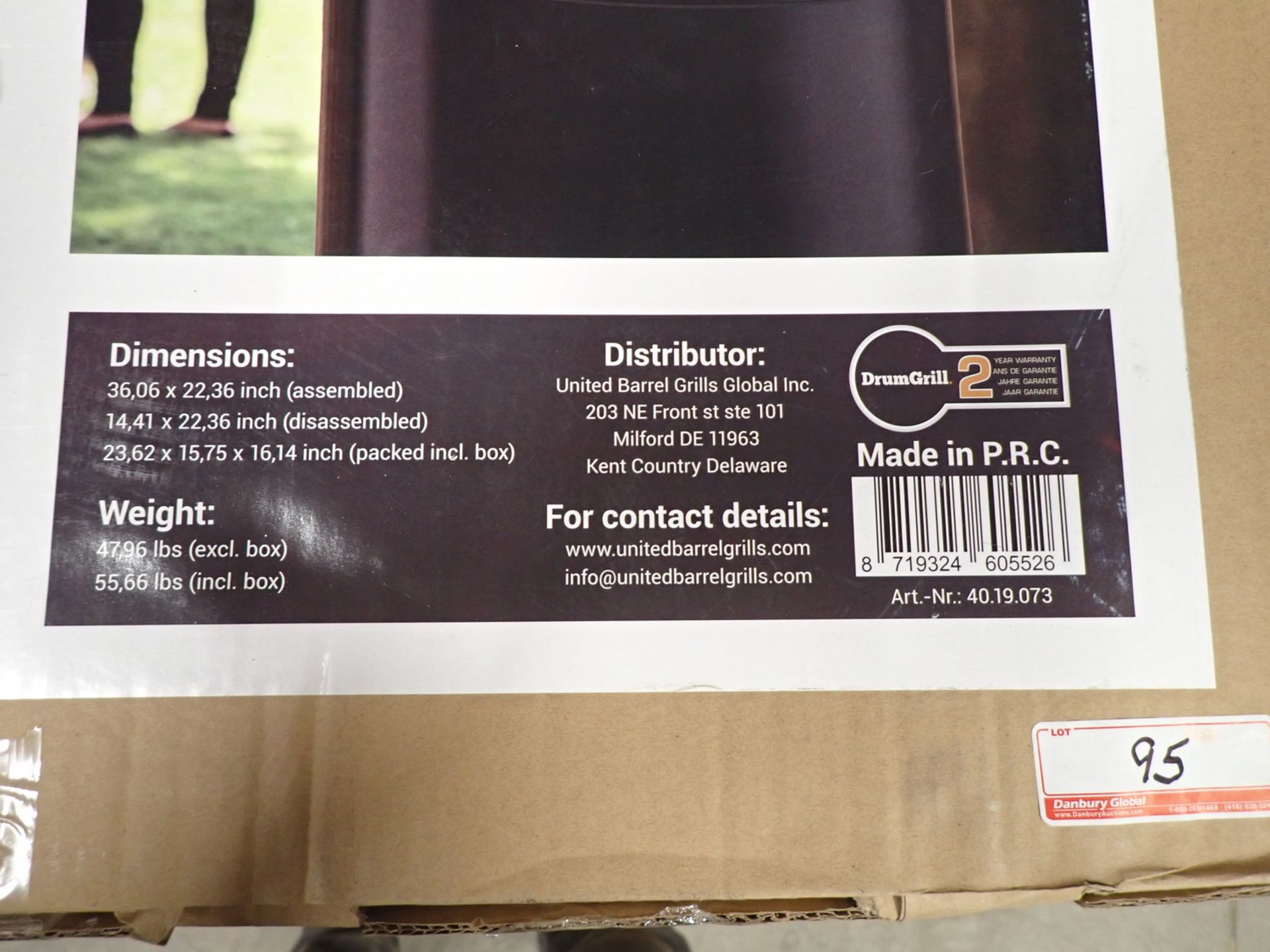 UNITED BARREL DRUM GRILL SMOKER (NEW IN BOX) - Bild 2 aus 3