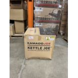 KAMADO JOE KETTLE JOE 22" CERAMIC ALL-IN-ONE CHARCOAL GRILL / SMOKER C/W CART & SHELVES (NEW IN BOX)