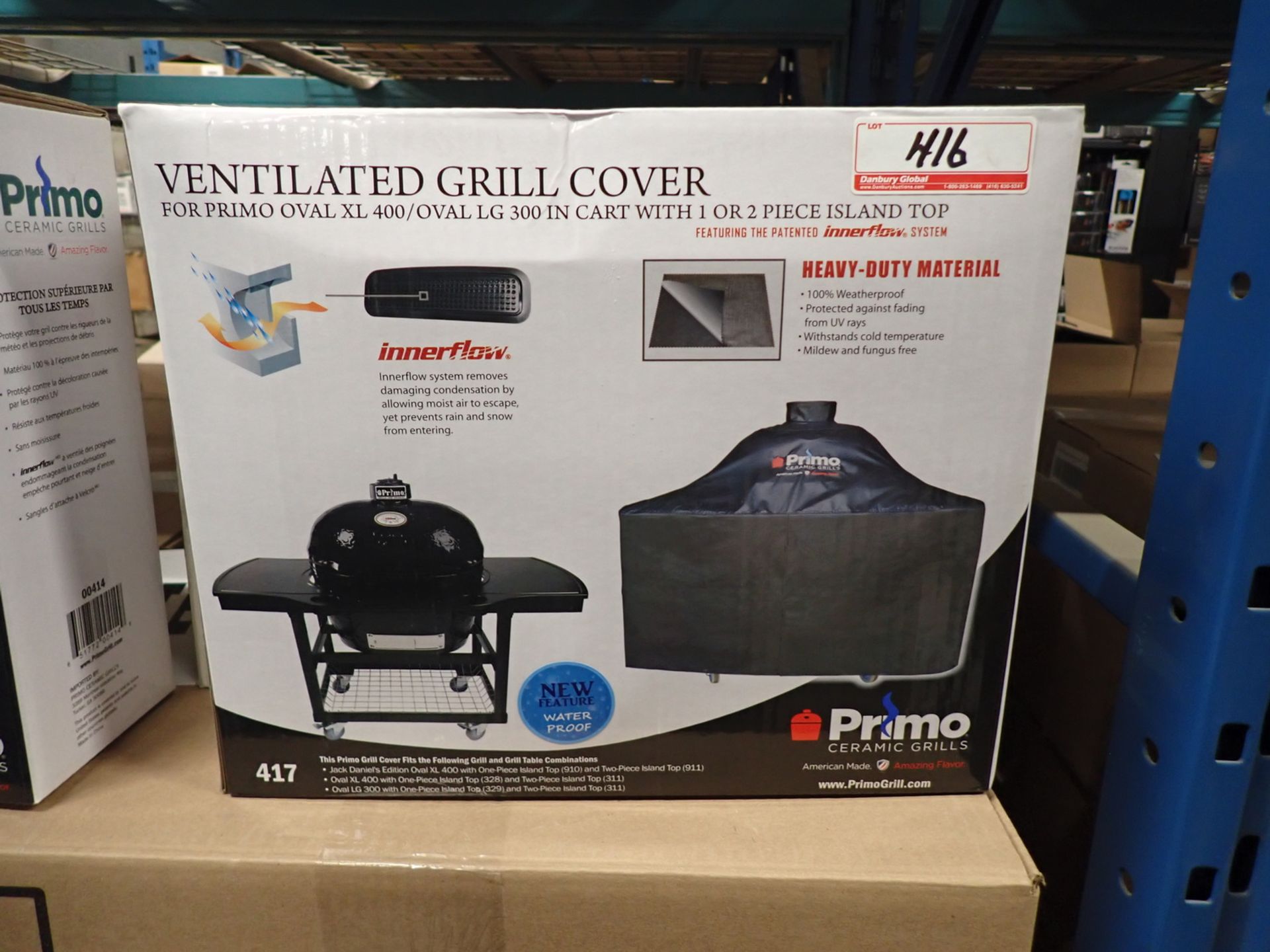 UNITS - PRIMO VENTILATED GRILL COVER FOR OVAL XL 400 OR LG300 IN CART (RETAIL $187.99 EA)