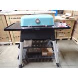 EVERDURE FORCE (HBG2BUS) LT-BLUE 2-BURNER PROPANE BBQ W/ CART (MSRP $ 1,360)