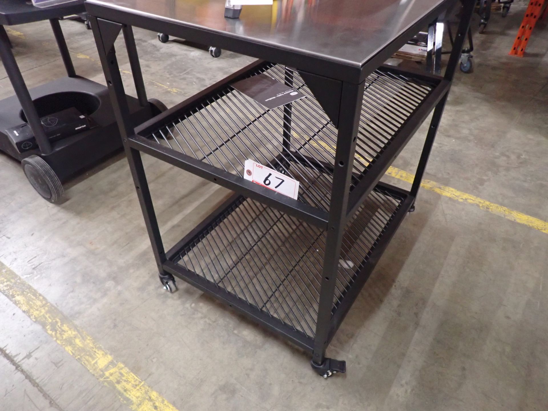 OONI 23 X 31 X 35"H STAINLESS STEEL TOP 3-SHELF CART