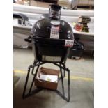 PRIMO OVAL JUNIOR 200 CERAMIC CHARCOAL GRILL / SMOKER W/ STAND (MSRP $2,000) (NO BOX)