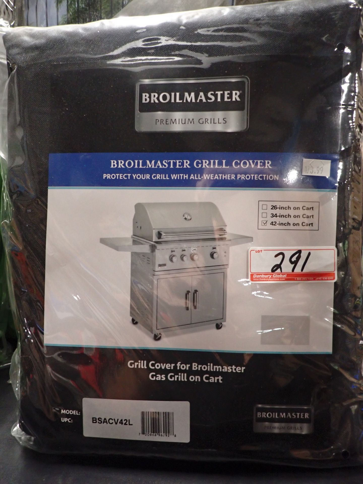 UNITS - BROILMASTER GRILL COVER FOR 42" ON CART (RETAIL $173.99 EA)