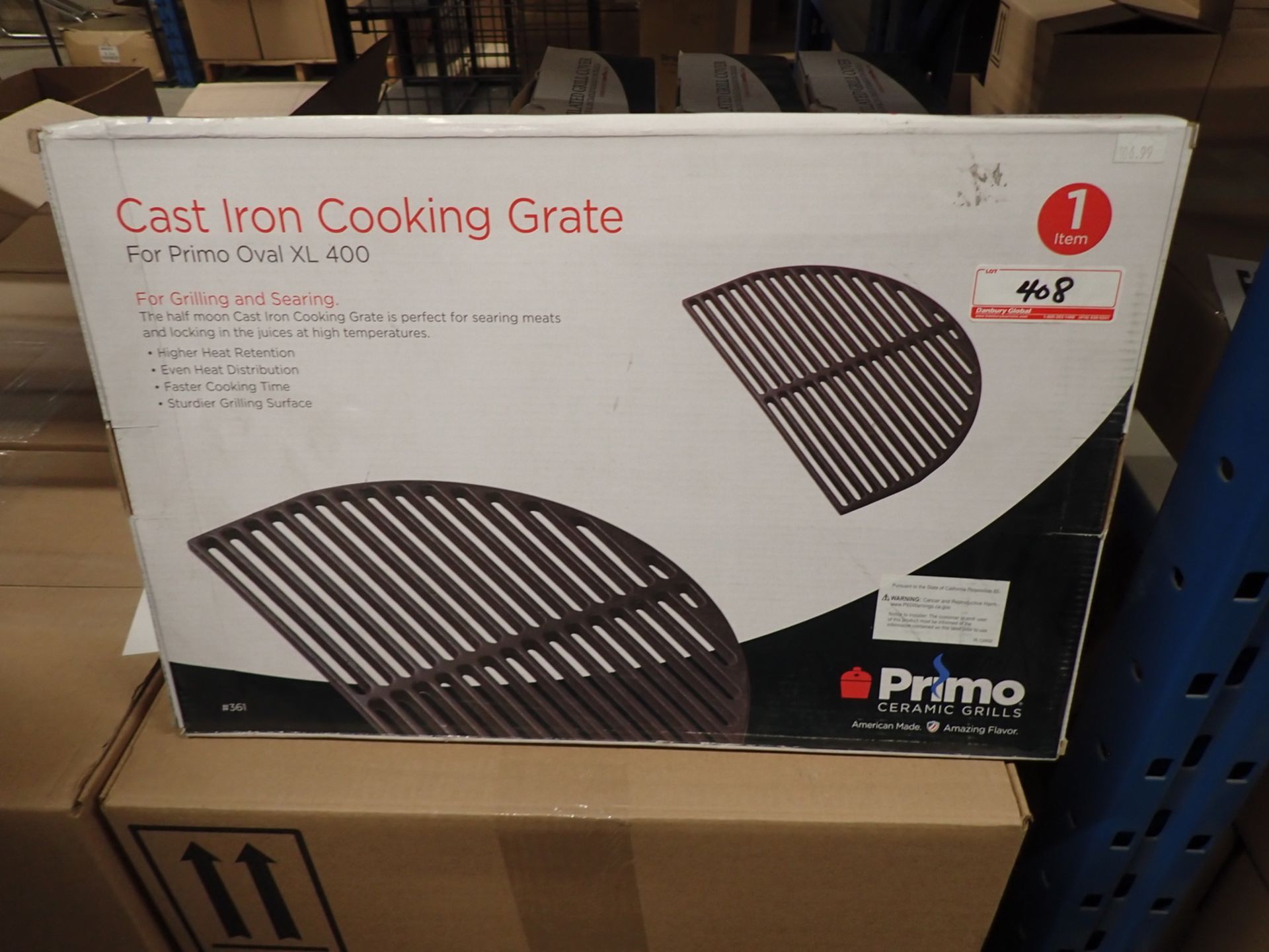 UNITS - PRIMO CAST IRON COOKING GRATE FOR OVAL XL 400 (RETAIL $106.99 EA)
