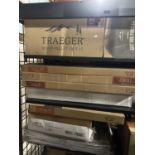 LOT - TRAEGER ACCESSORIES - RACKS, SHELVES, INSULATED BLANKETS, & DRIP TRAYS