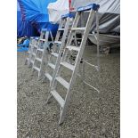 LOT- ALUMINUM LADDERS (5 UNITS)