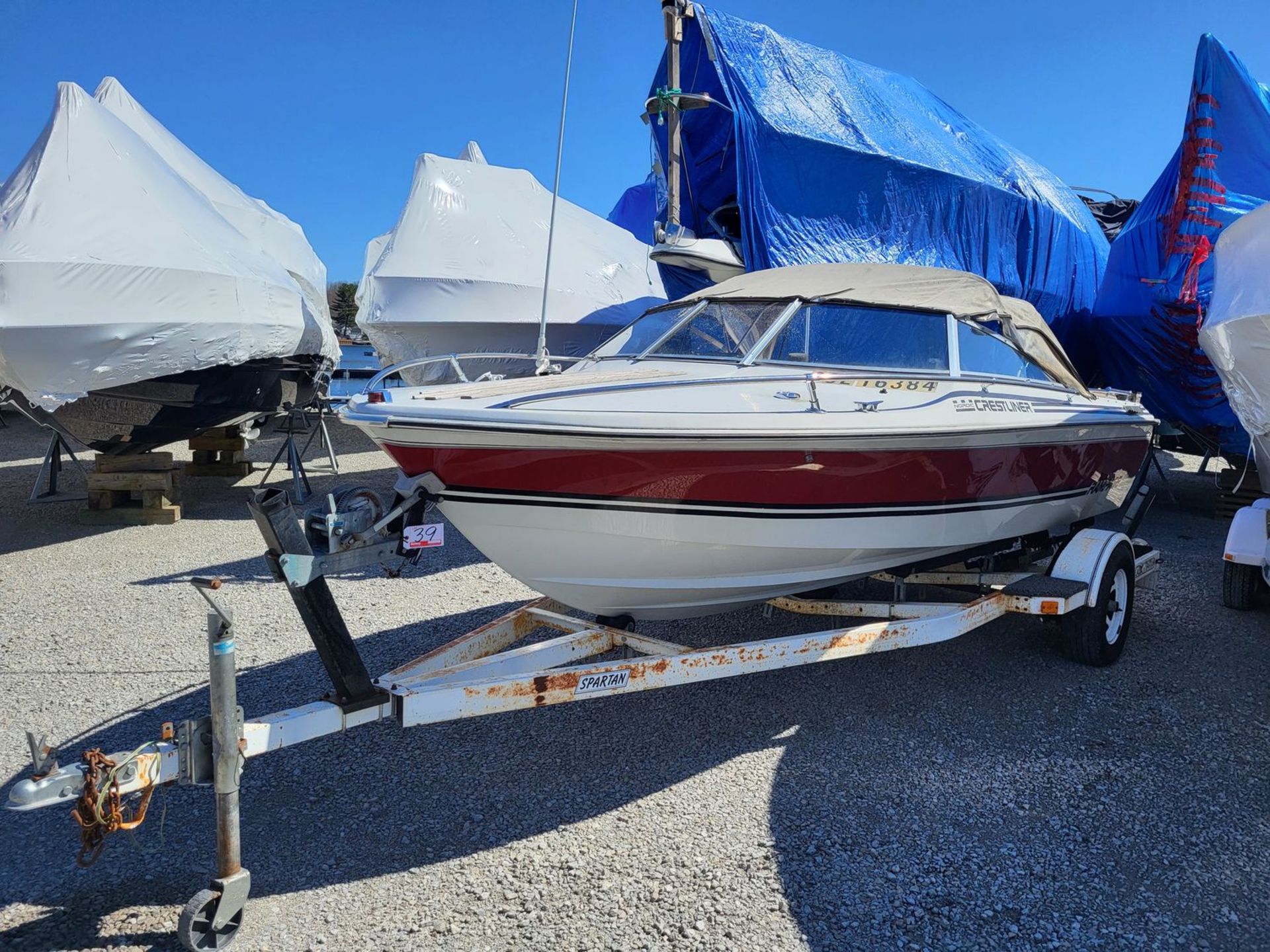 CRESTLINER RAMPAGE POWERBOAT INBOARD/OUTBOARD V6 4.3HM (TOP/BOTTOM REBUILT) HIN NORO83961485 (1985) - Image 2 of 11