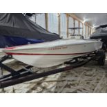 DONZI CLASSIC 18 SPEED BOAT, 18'L, 7' BEAM W/ MERCRUISER 350HP MAGNUM ALPHAONE MOTOR, HIN