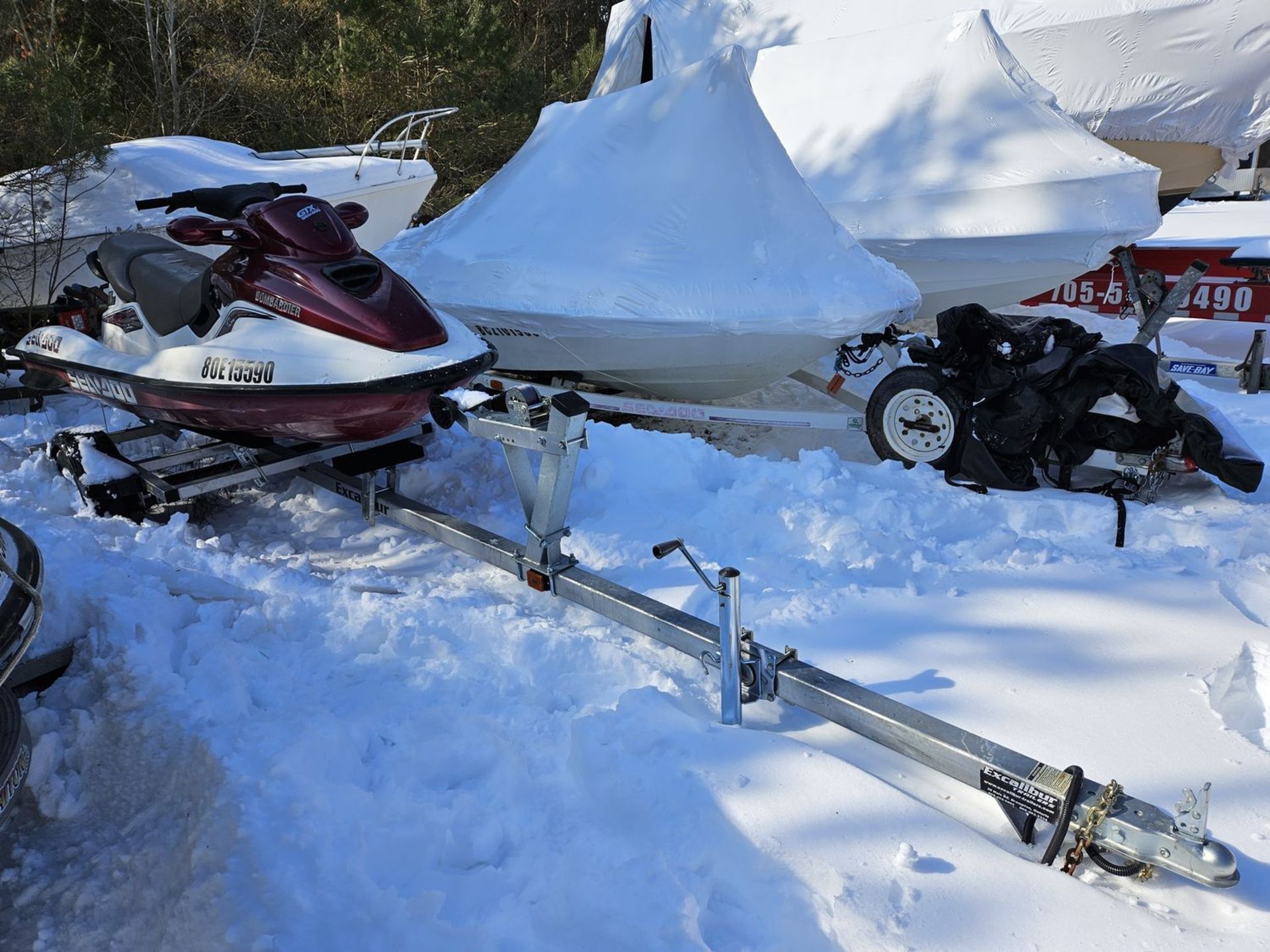 SEA DOO GTX LIMITED 2-STOKE PERSONAL WATERCRAFT, HIN ZZN52730A999(1999) W/ 2018 EXCALIBUR TRAILER, - Image 5 of 11