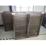 UNITS - STAINLESS STEEL DRYING RACKS C/W TRAYS - 37.5" X 28" X 57"