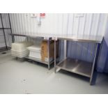 UNITS - STAINLESS STEEL TABLES - 60" X 30" X 34" & 36" X 30" X 35"
