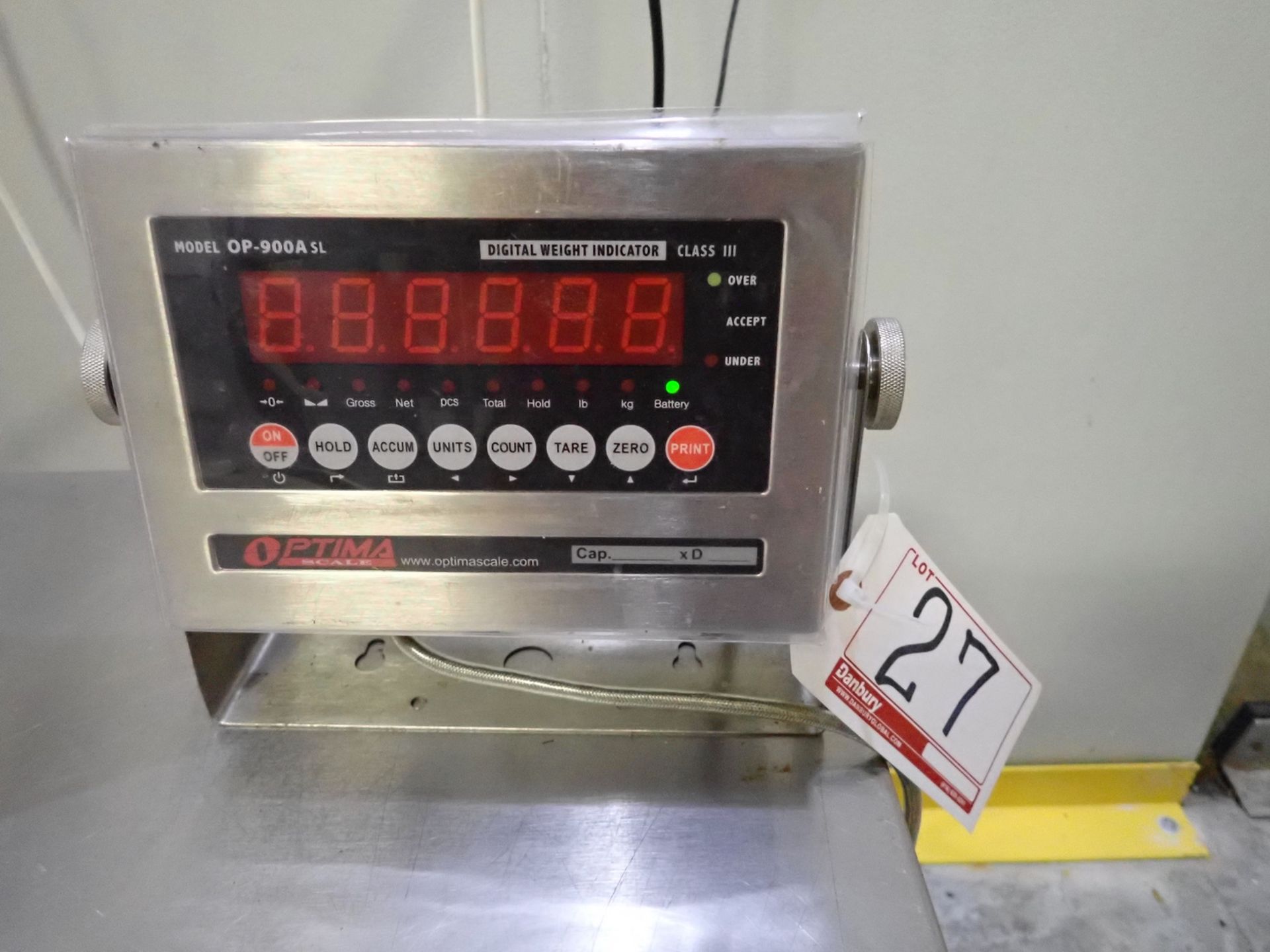 OPTIMA OP-900A-SL STAINLESS STEEL DIGITAL READ OUT W/ STAINLESS STEEL PLATFORM SCALE