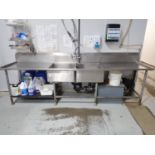 STAINLESS STEEL 2- COMPARTMENT SINK - 30" X 119" X 34"