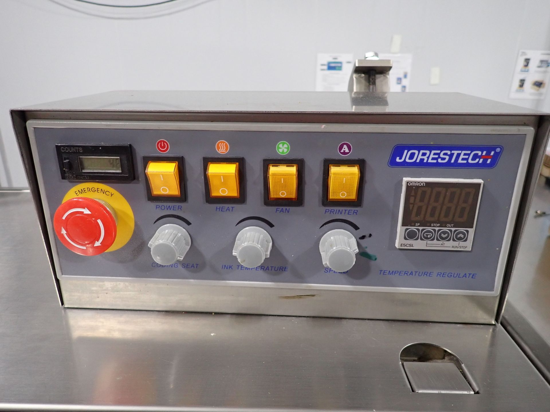 2018 JORESTECH CBS01919CUB SOLID-INK CODING CONTINUOUS BAND SEALER, S/N 1154118010066 - Image 5 of 7