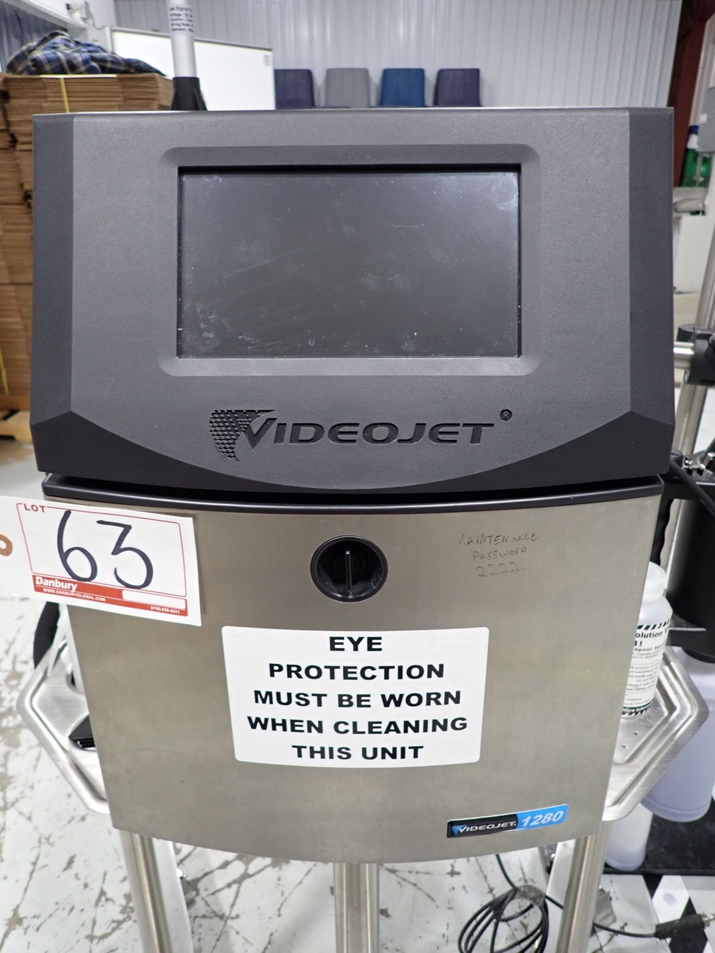 VIDEOJET 1280 INK JET CODING MACHINE C/W (NEW) INK & ACCESSORIES, S/N 2123012C56ZH - Image 2 of 7