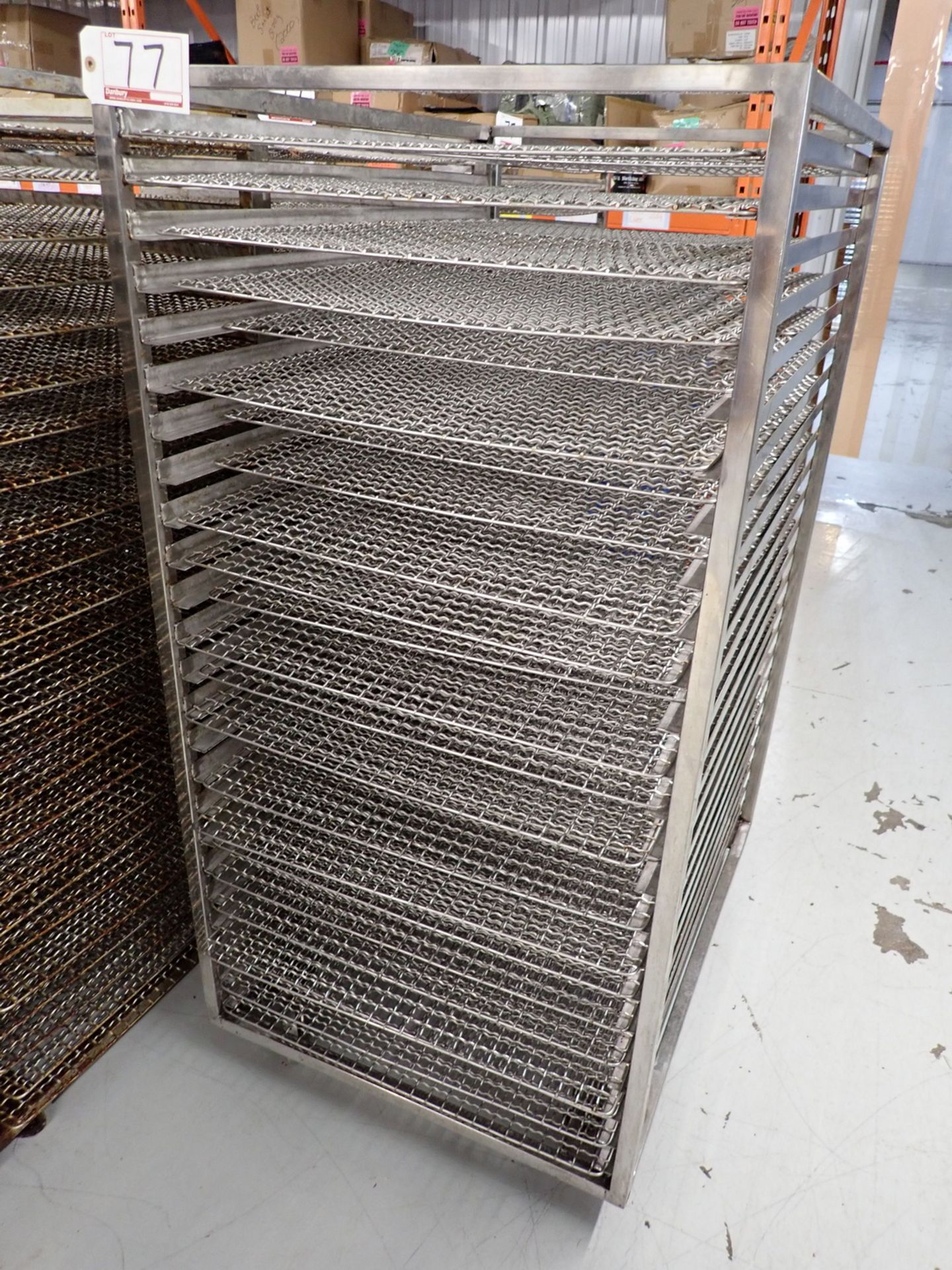 UNITS - STAINLESS STEEL DRYING RACKS C/W TRAYS - 37.5" X 28" X 57" - Image 2 of 2