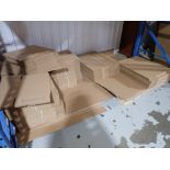 LOT - ULINE CARDBOARD BOXES - ASSORTED SIZES 15X12X14 / 11.25X8.74X12 / 12X12X12 / ETC (OPEN SKIDS)