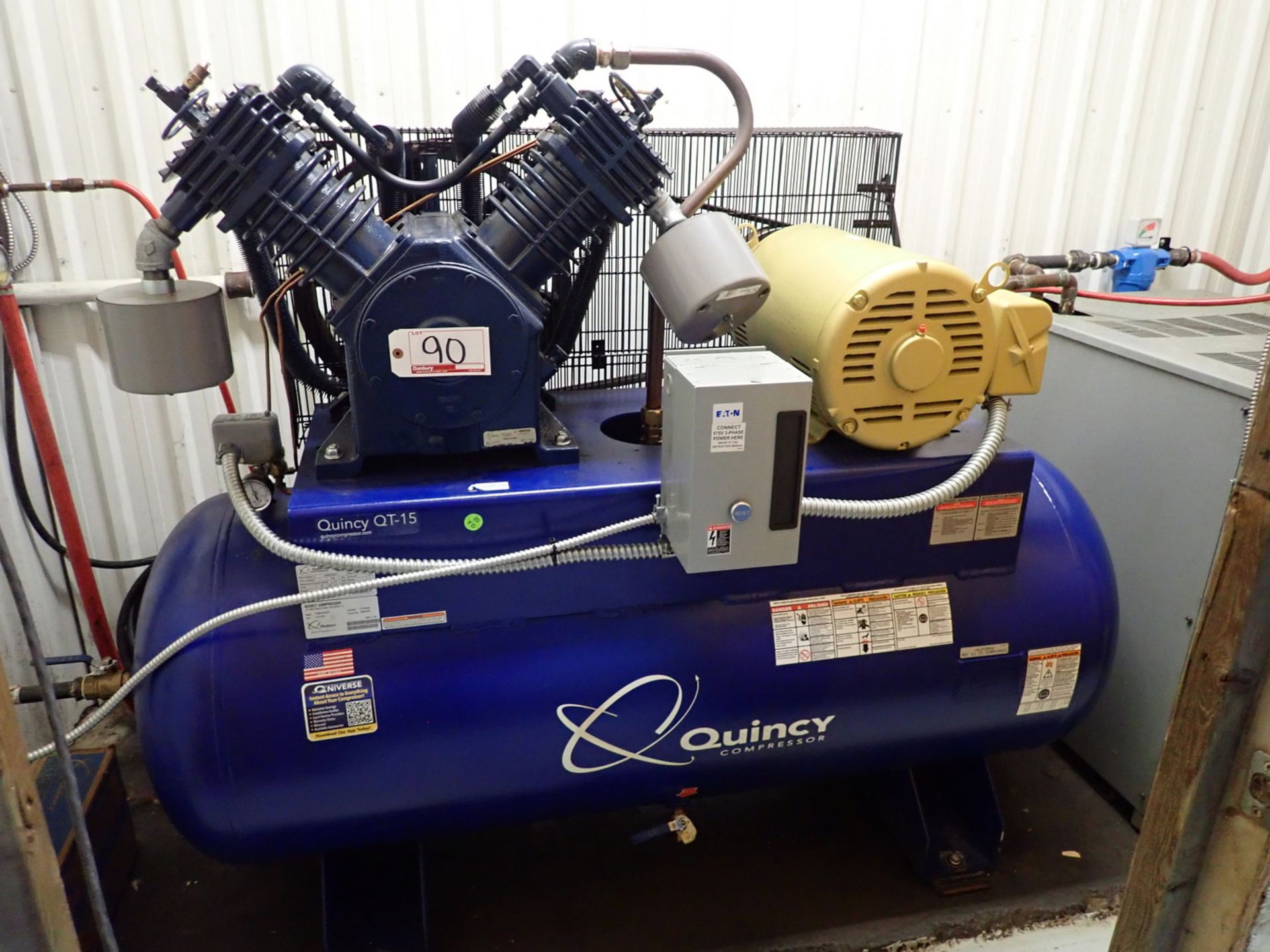 2019 QUINCY QT-15 15HP HORIZONTAL TANK MOUNT AIR COMPRESSOR