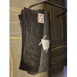 BLACK VELOUR 16' H X 12' W DRAPE (NO GROMETS)