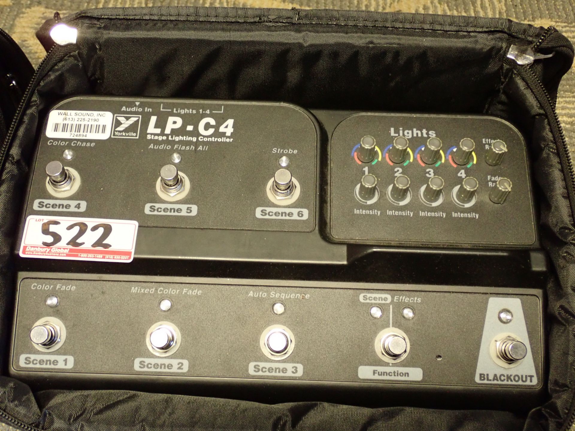 YORKVILLE LP-C4 STAGE LIGHTING CONTROLLER C/W SOFTCASE