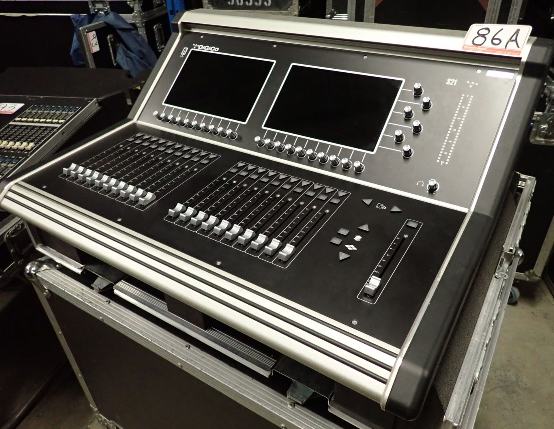 DIGICO S21 STEALTH 24-CHANNEL DIGITAL MIXING CONSOLE C/W DMI-MADA-C CARD S/N 210162 1507, HARD CASE