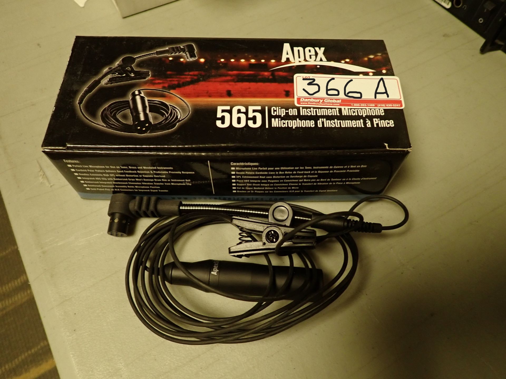 APEX 565 CLIP ON INSTUMENT MICROPHONE