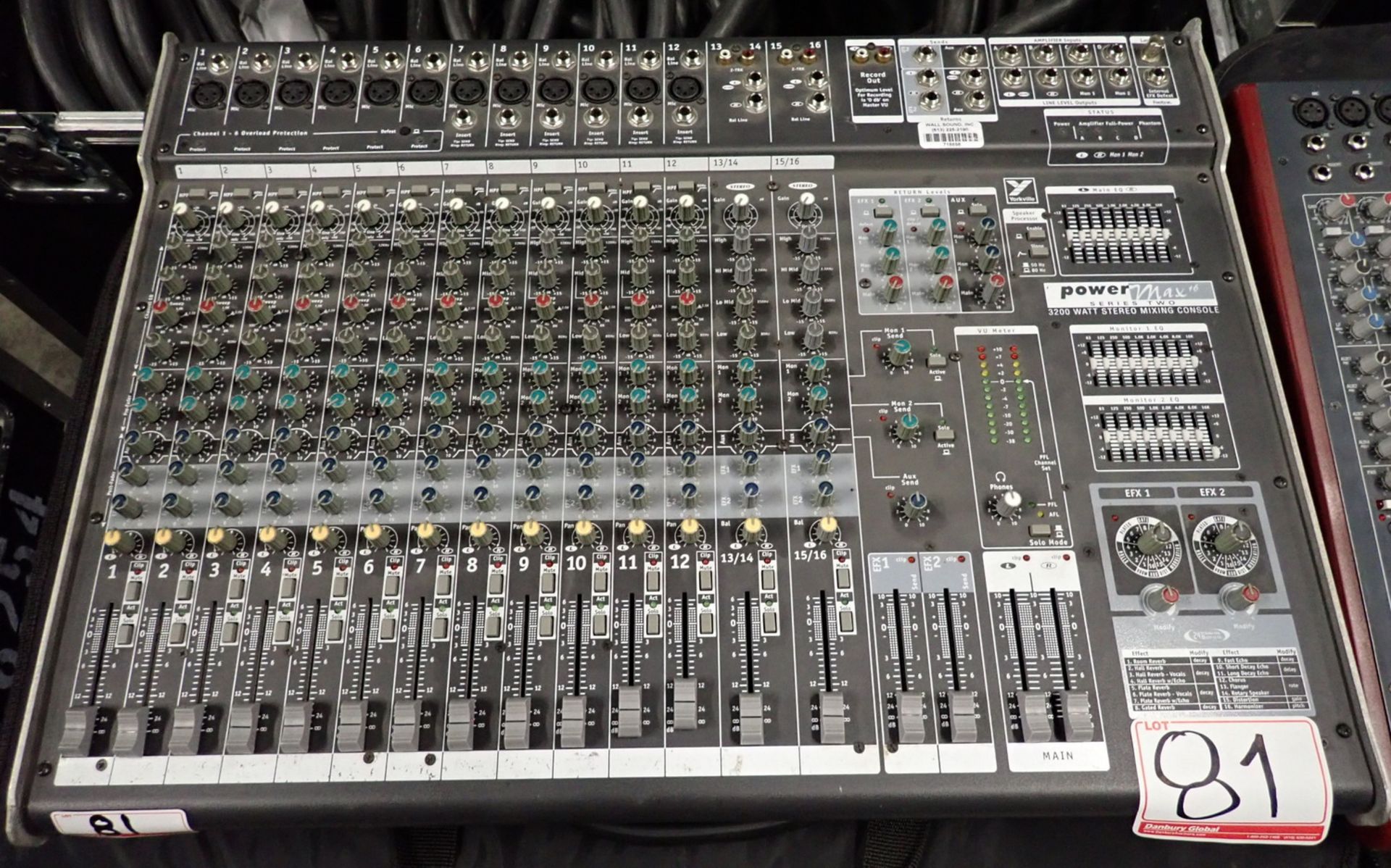 YORKVILLE POWERMAX 16 SERIES 2 3200 WATT STEREO MIXING CONSOLE