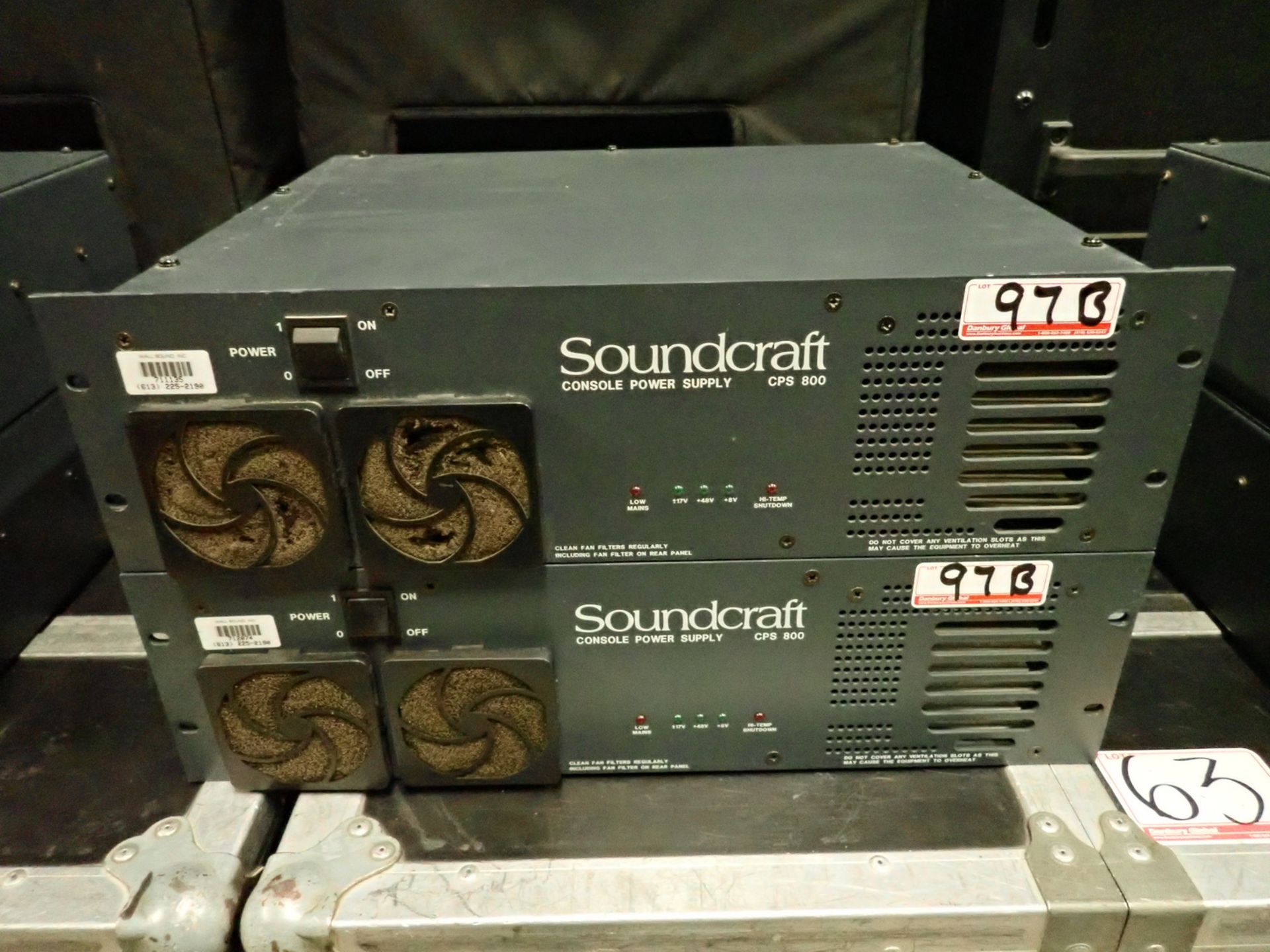 SOUND CRAFT SM20 48 X 20 MIXING CONSOLE C/W CPS 800 CONSOLE POWER SUPPLY, ROLLING HARD CASE - Image 6 of 6