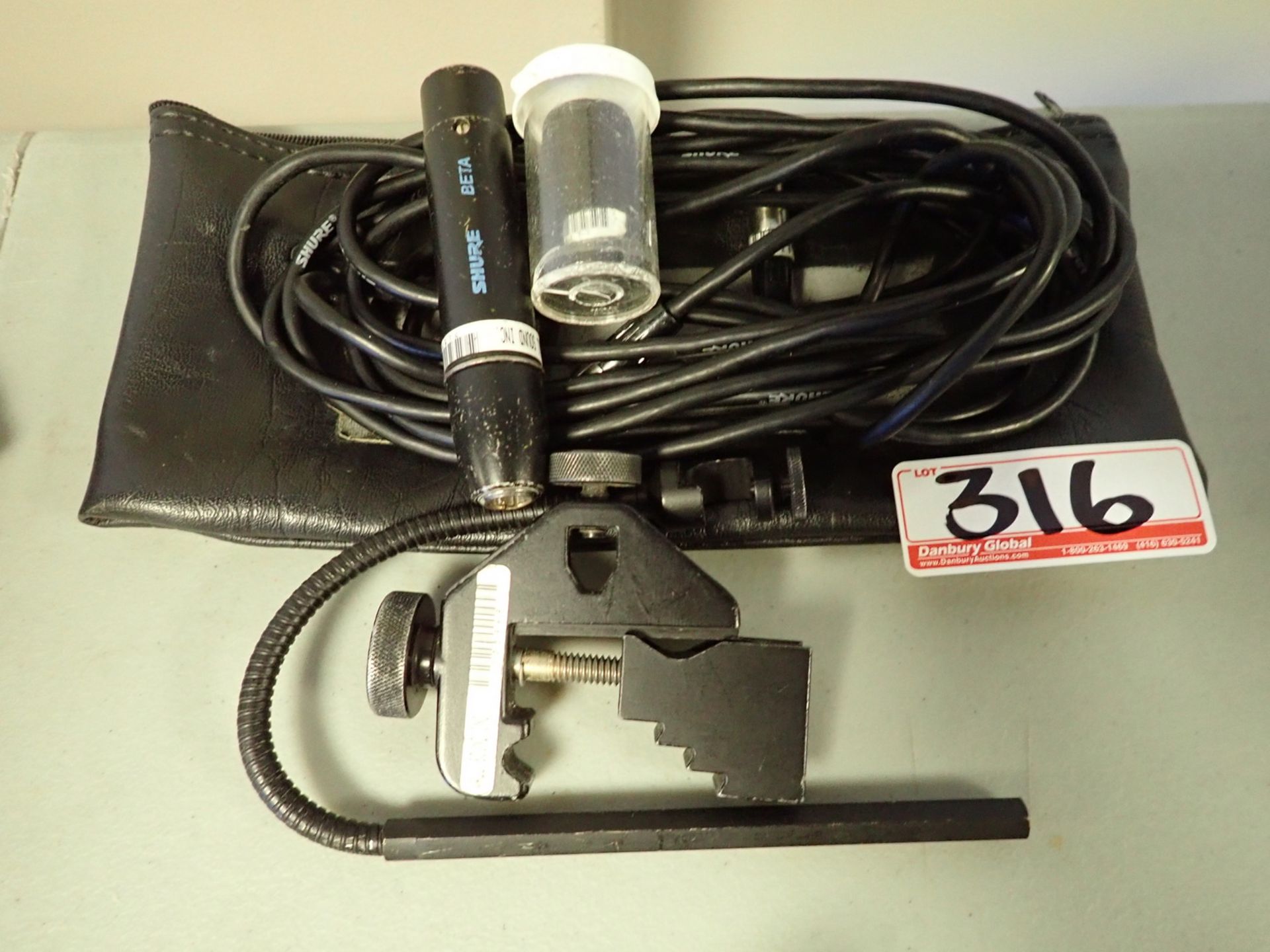 SHURE BETA 98D/S W/ DRUM MOUNT, CABLE, AND PRE-AMP