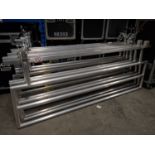 UNITS - ALUMINUM 8' X 3' SAFETY RAILINGS (2) MISSING CLAMPS