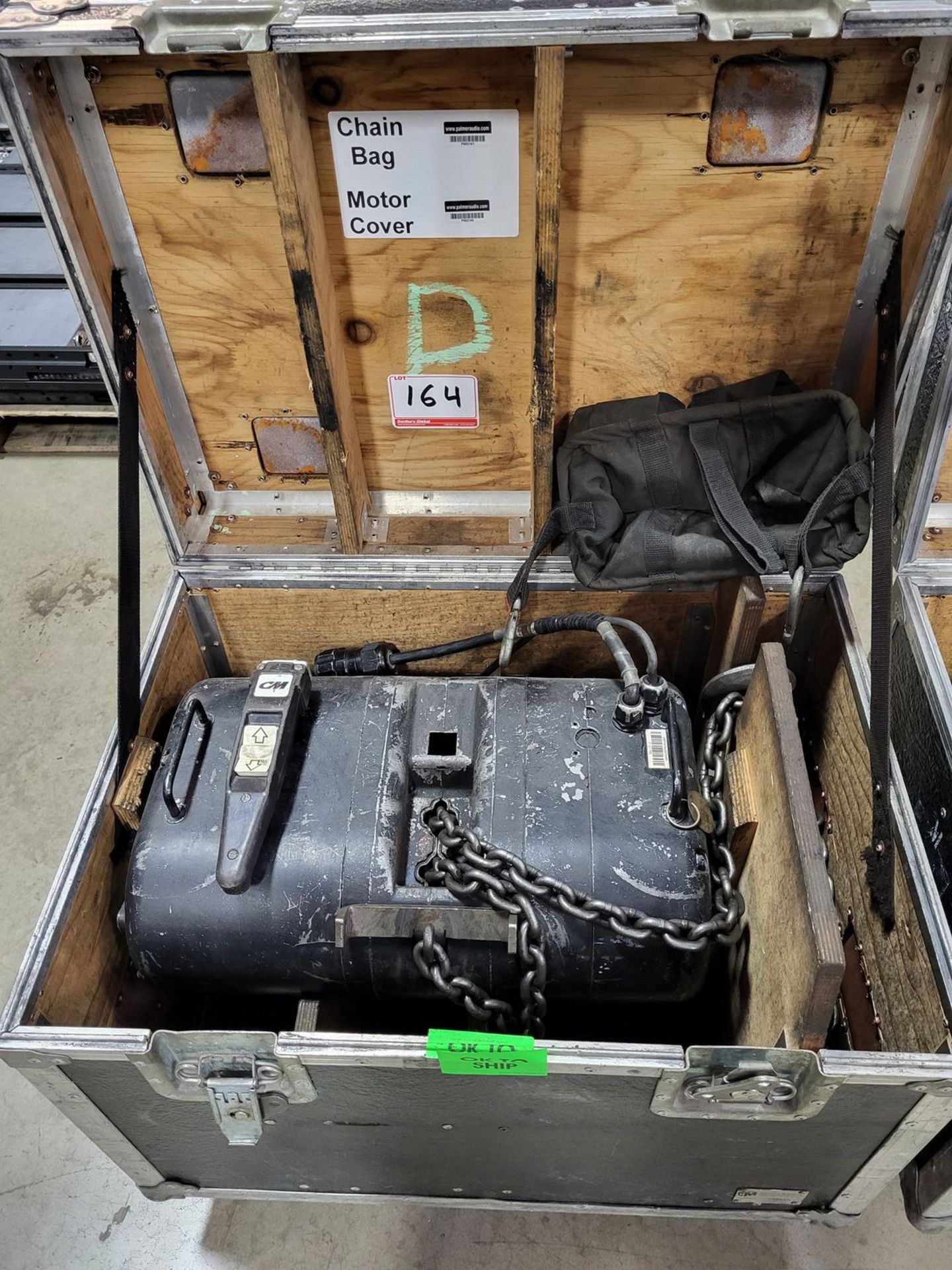 CM 1-TON ELECTRIC CHAIN HOIST C/W ROAD CASE (CURRENTLY CERTIFIED) - Image 2 of 6