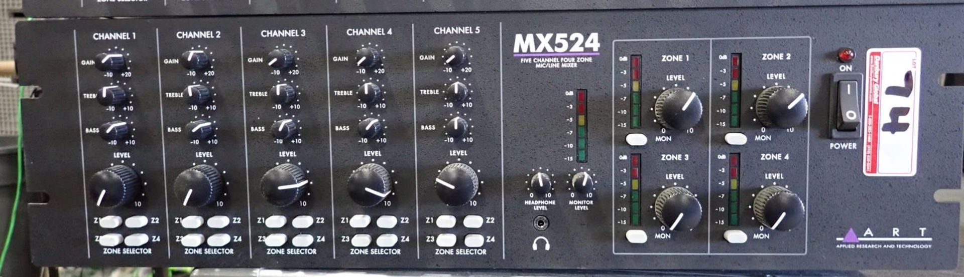 ART MX524 5-CHANNEL & 4-ZONE MIC LINE MIXER