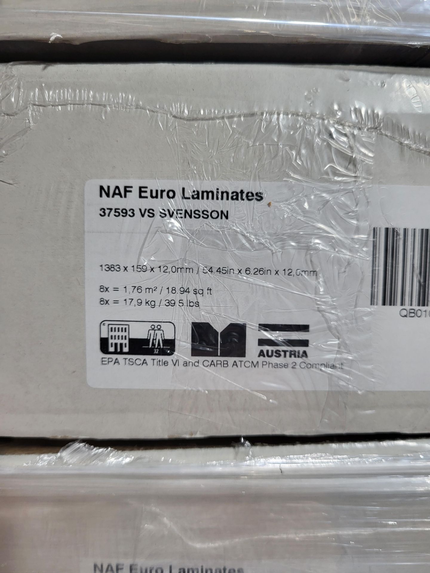 BOXES - NAF EURO SVENSSON GREY 1363 X 159 X 12MM LAMINATE FLOORING (18.94 SQFT / BOX) - Image 2 of 4