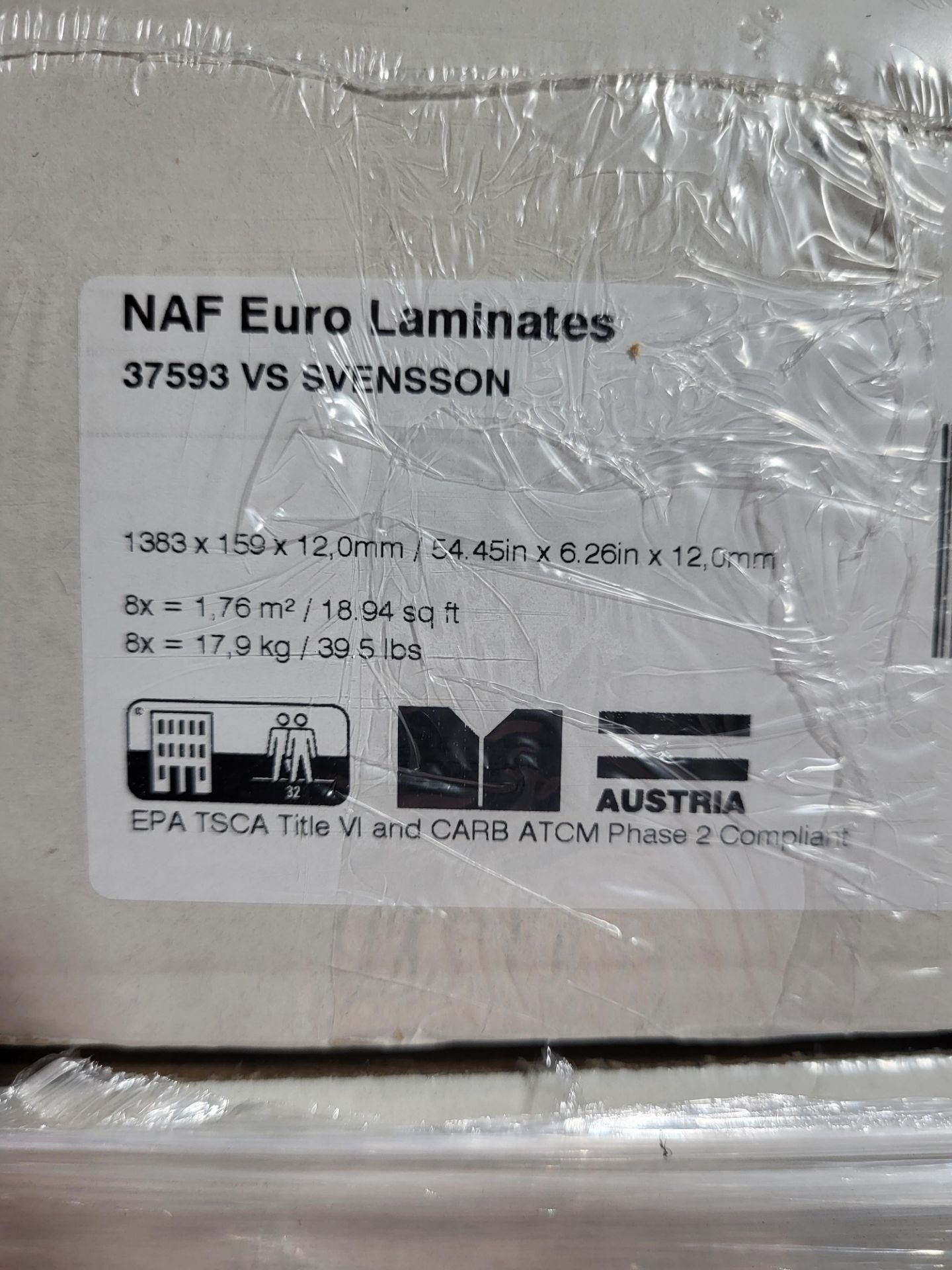 BOXES - NAF EURO SVENSSON GREY 1363 X 159 X 12MM LAMINATE FLOORING (18.94 SQFT / BOX) - Image 2 of 3