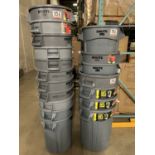 UNITS - ASSTD RUBBERMAID BRUTE GREY 32, 26, & 20-GALLON GARBAGE BINS