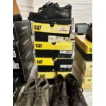 PAIRS - CATERPILLAR GARNETT, TROY, SANCTION, REM, ETC STEEL TOE BOOTS - SIZES 7.5 - 13 (BRAND NEW)