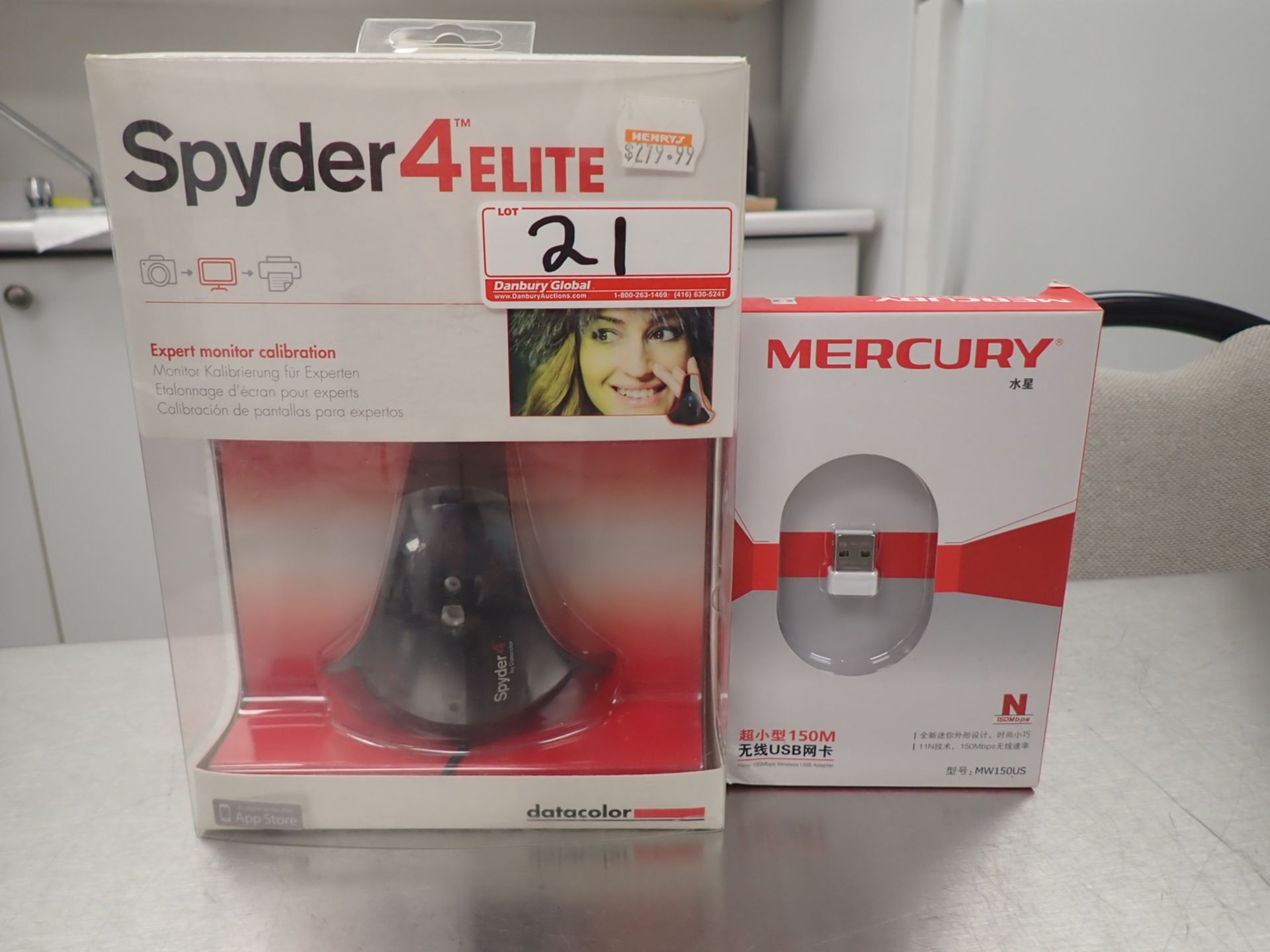 LOT - SPYDER 4 ELITE MOUSE W/ MERCURY MW150US USB
