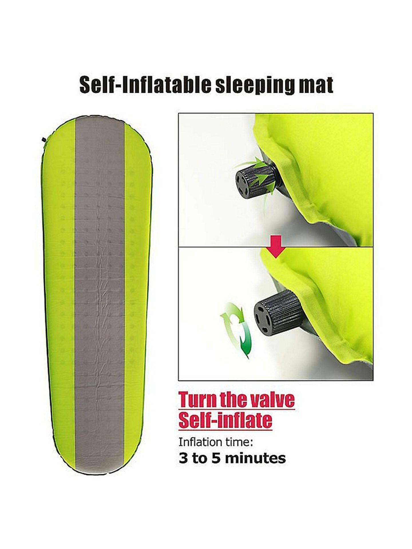 UNITS - SELF-INFLATABLE CAMPING AIR MATTRESS (NEW) (MSRP $125) - Image 3 of 3