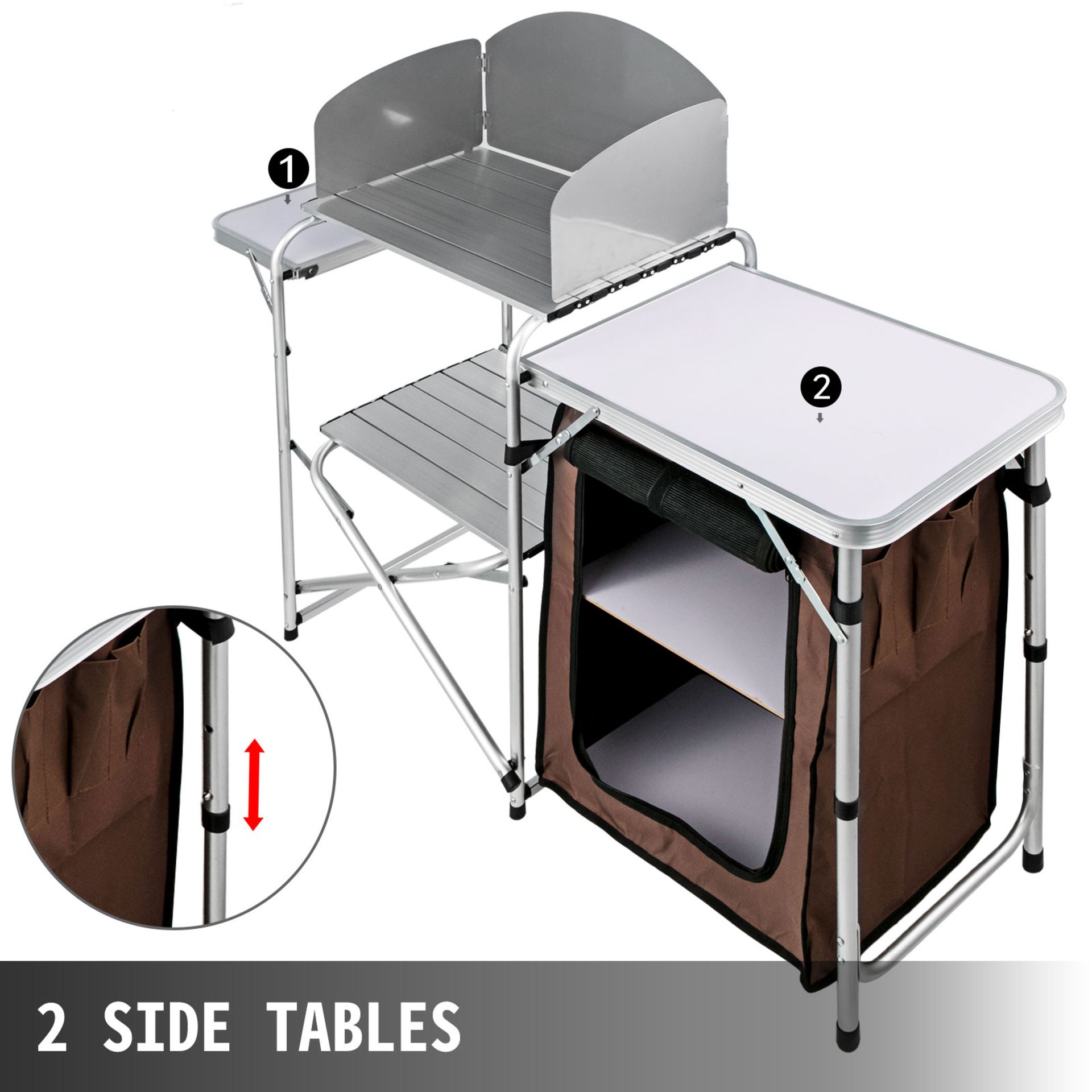 PORTABLE OUTDOOR COLLAPSIBLE KITCHEN PREP TABLE (NEW) (MSRP $225) - Bild 4 aus 5