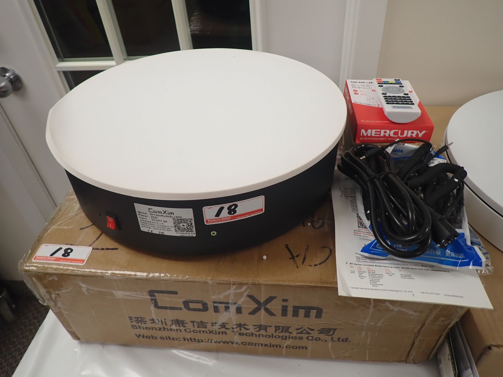 COMXIM MT 380 RUWSL 120H 20W 14 5/8" TURNTABLE W/ REMOTE