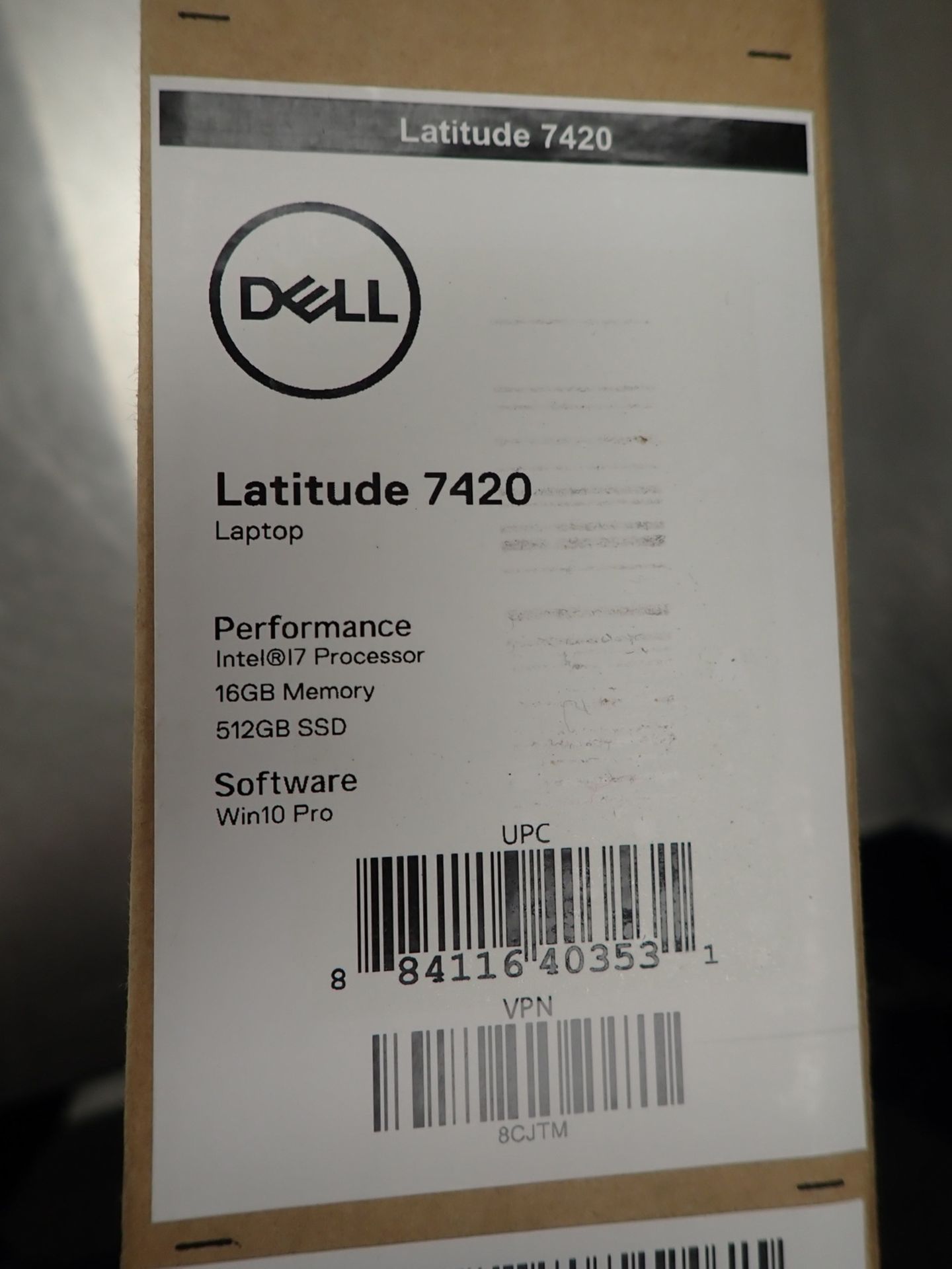 DELL LATITUDE 7420 14" LAPTOP W/ INTEL CORE I7-1185G7 3.0GHZ CPU, 16GB RAM, 512GB SSD, (W10 PRO) - Image 3 of 3