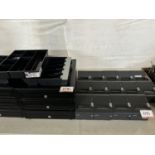 LOT - (14) EPSON M244A RECEIPT PRINTERS (MISSING SOME POWER SUPPLIES), (10) POS KEYBOARDS, (6)